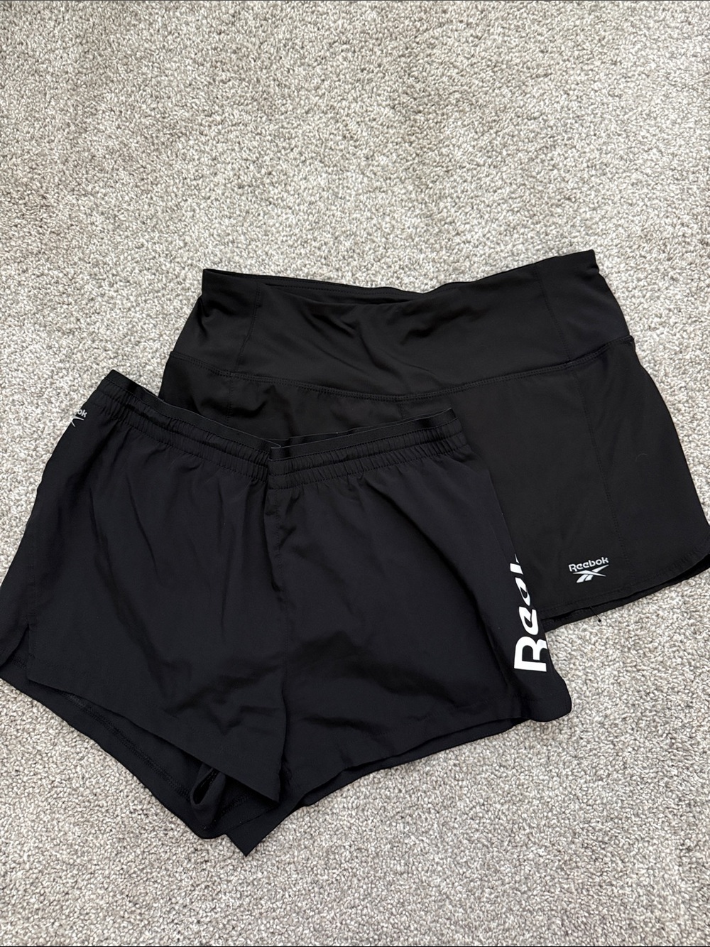 Reebok Women’s Black Athletic Shorts Duo